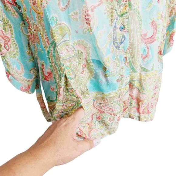 Rene Derhy floral paisley top Size small - Picture 3 of 9